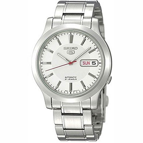 SEIKO 5 SNK789: Jewels Automatic Silver Watch with Water-Resistance - Walmart.com