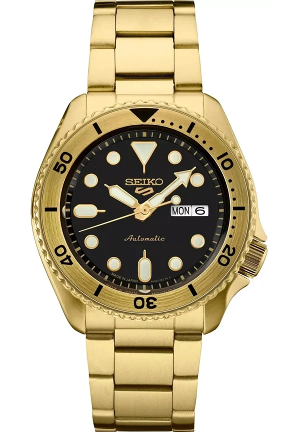 5 Sports SRPK18 Automatic Mens Watch, Stainless Steel Case, Green Dial, Stainless Steel Bracelet