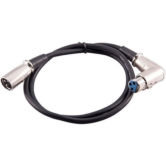 SEISMIC AUDIO - XLRRAS - 6 Pack of 3' XLR Male to Right Angle Female Audio Patch Cables