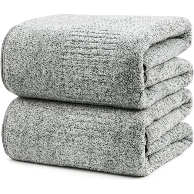 SEISSO 2 Pack Luxury Bath Sheet Towels Extra Large Bath Towels Set, 63x