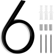 SEISSO 5 inch Black Modern Floating Address House Numbers for Outside