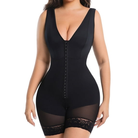 SEISSO Body Shaper One Piece, Plus Size Shapewear Waist Trimmer, Tummy Slimmer, Butt Lifter Black 7 Sizes Available Supports Beautiful Body Lines