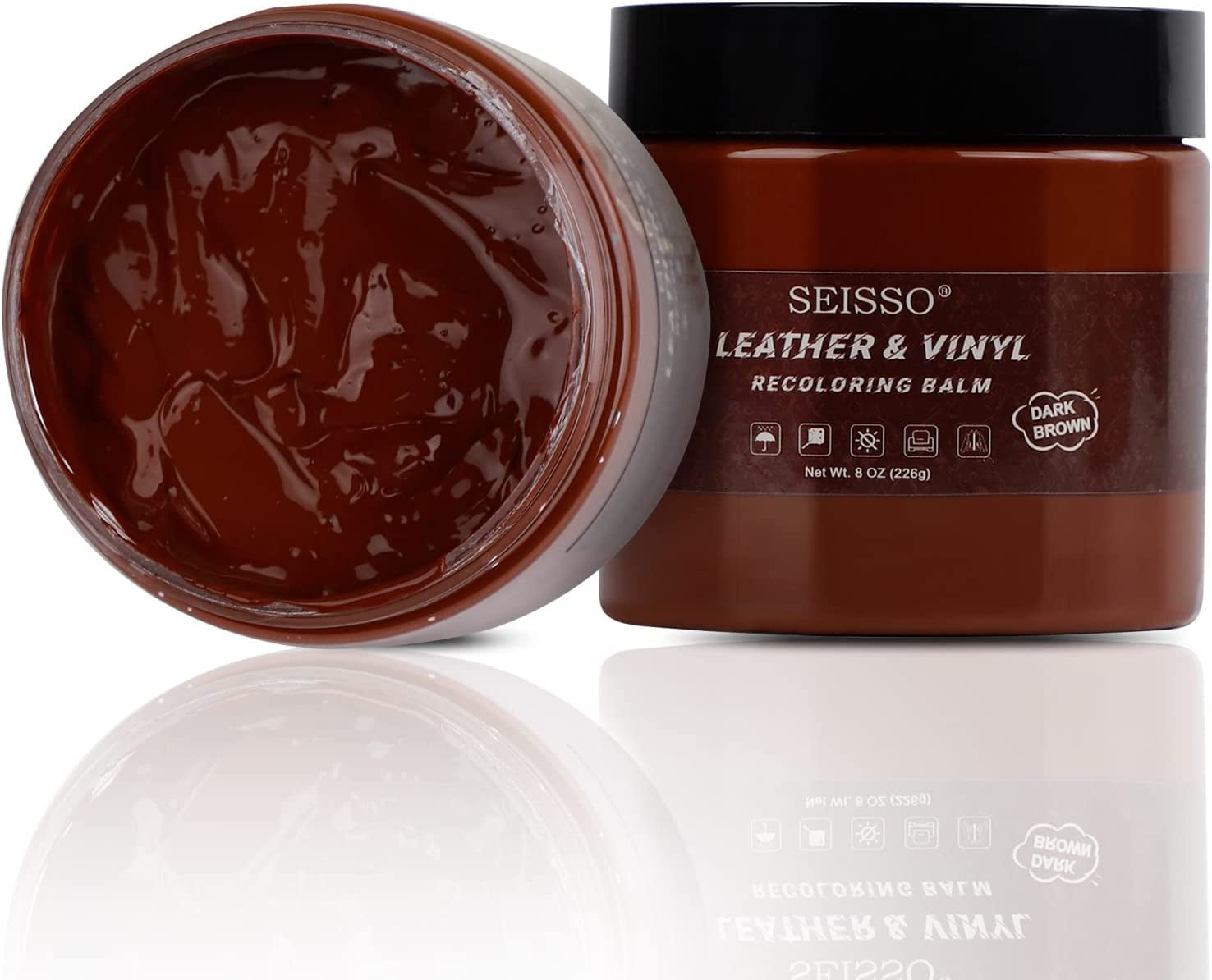 SEISSO Brown Leather Recoloring Balm, Leather Repair Cream Recolor