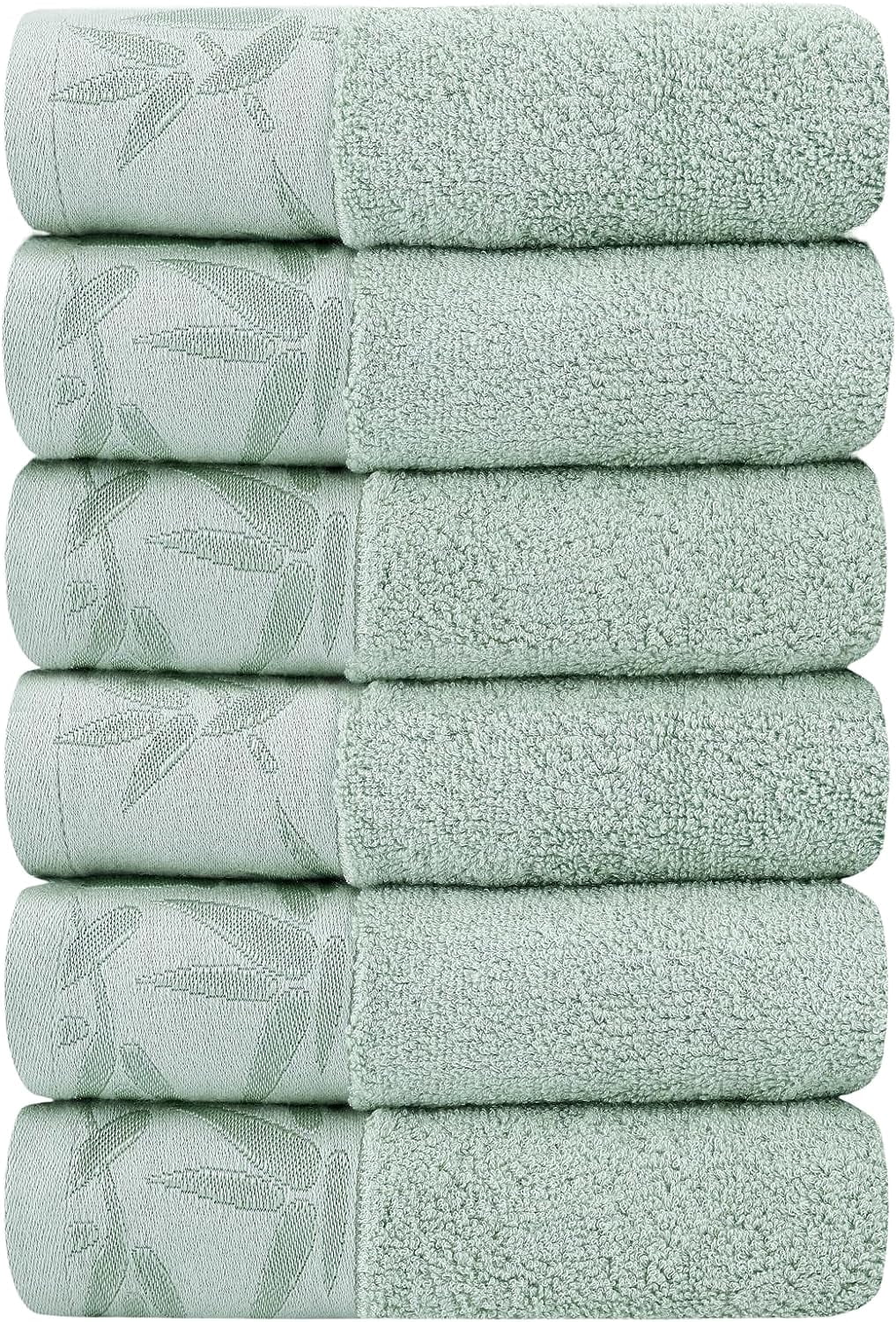 SEISSO Hand Towels Set for Bathroom Kitchen,100% Bamboo Viscose ...