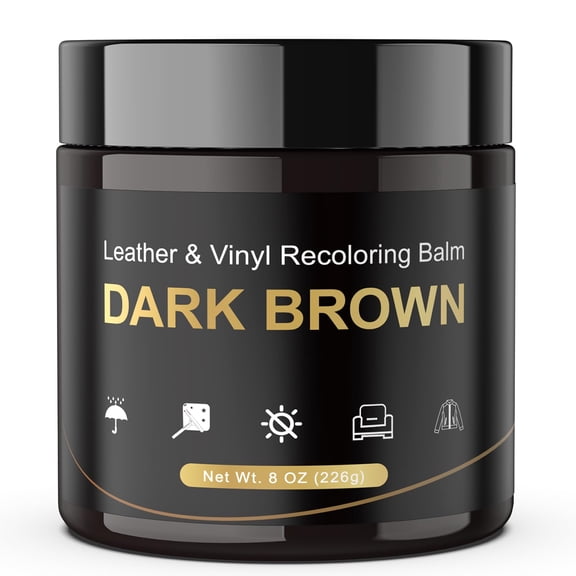 SEISSO Leather Recoloring Balm, Leather Color Restorer, Leather Repair Kit, Leather Scratch Repair Balm, Dark Brown Leather Dye For Couches, Car Seats, Furniture, Clothing