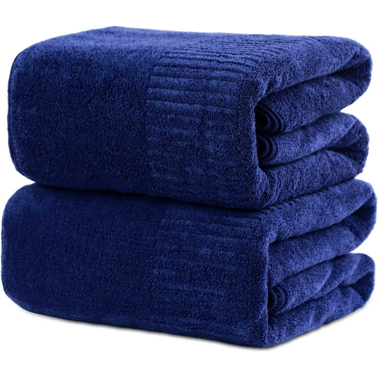 SEISSO Luxury Bath Towels for Bathroom Extra Large Bath Sheets , 2 Pack 63x  35 inches Super Soft Viscose Made from Bamboo Jumbo Bath Towels for