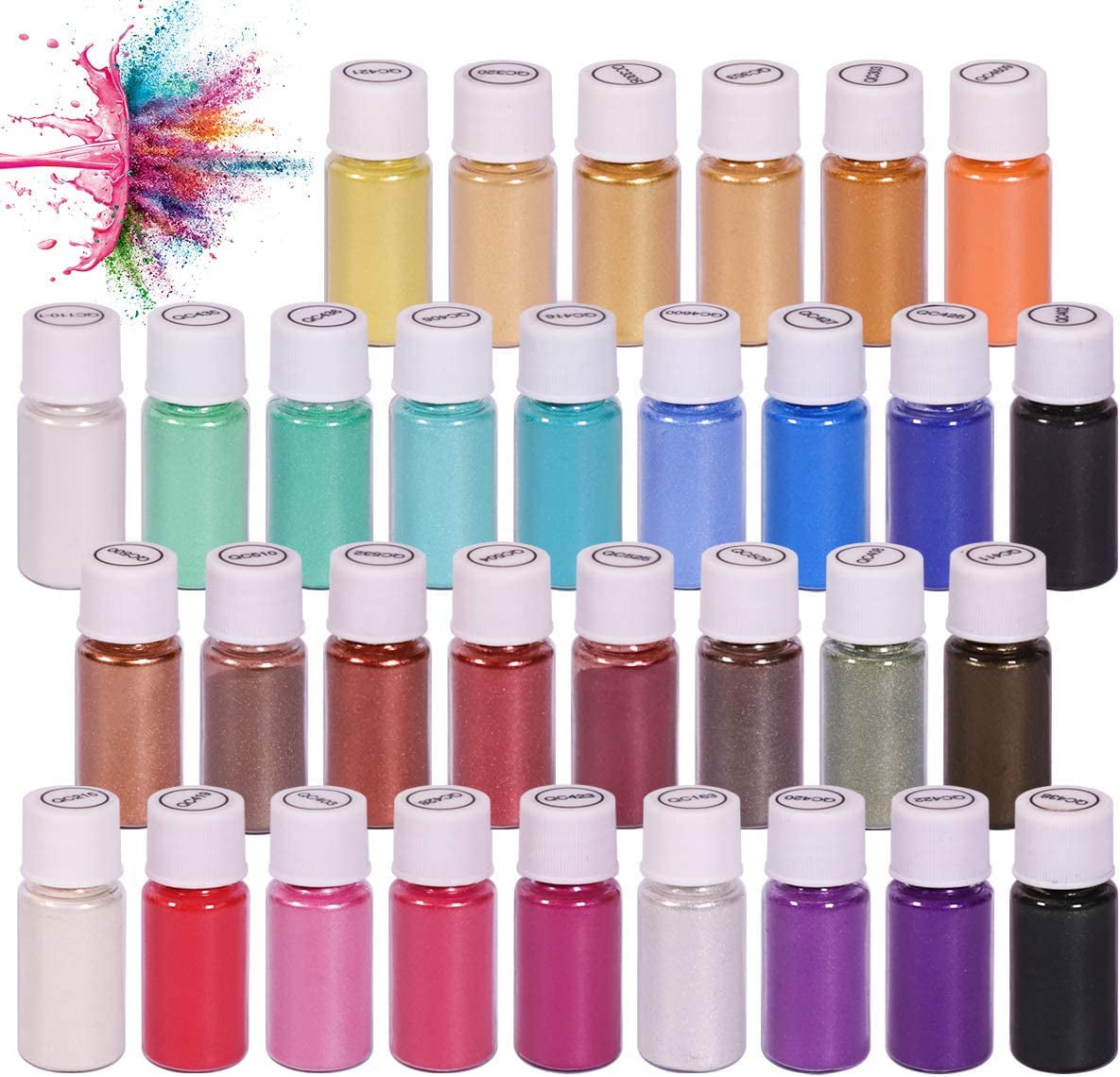 Mica Powder Color Set 24 Jars for Epoxy Resin, Pigment Powder for Soap  Making, Cosmetic Pigment, Colorant for Slime, Lip Gloss, Nail Polish -   Israel