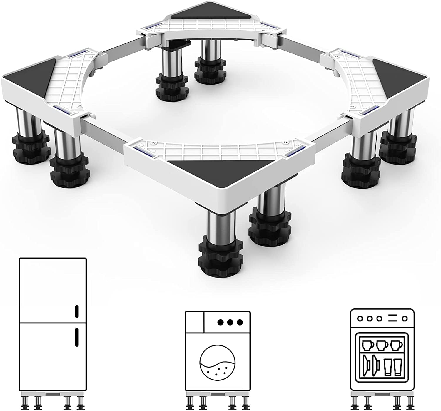 SEISSO Mini Fridge Stand8 Heavy Duty Feet Adjustable Refrigerator