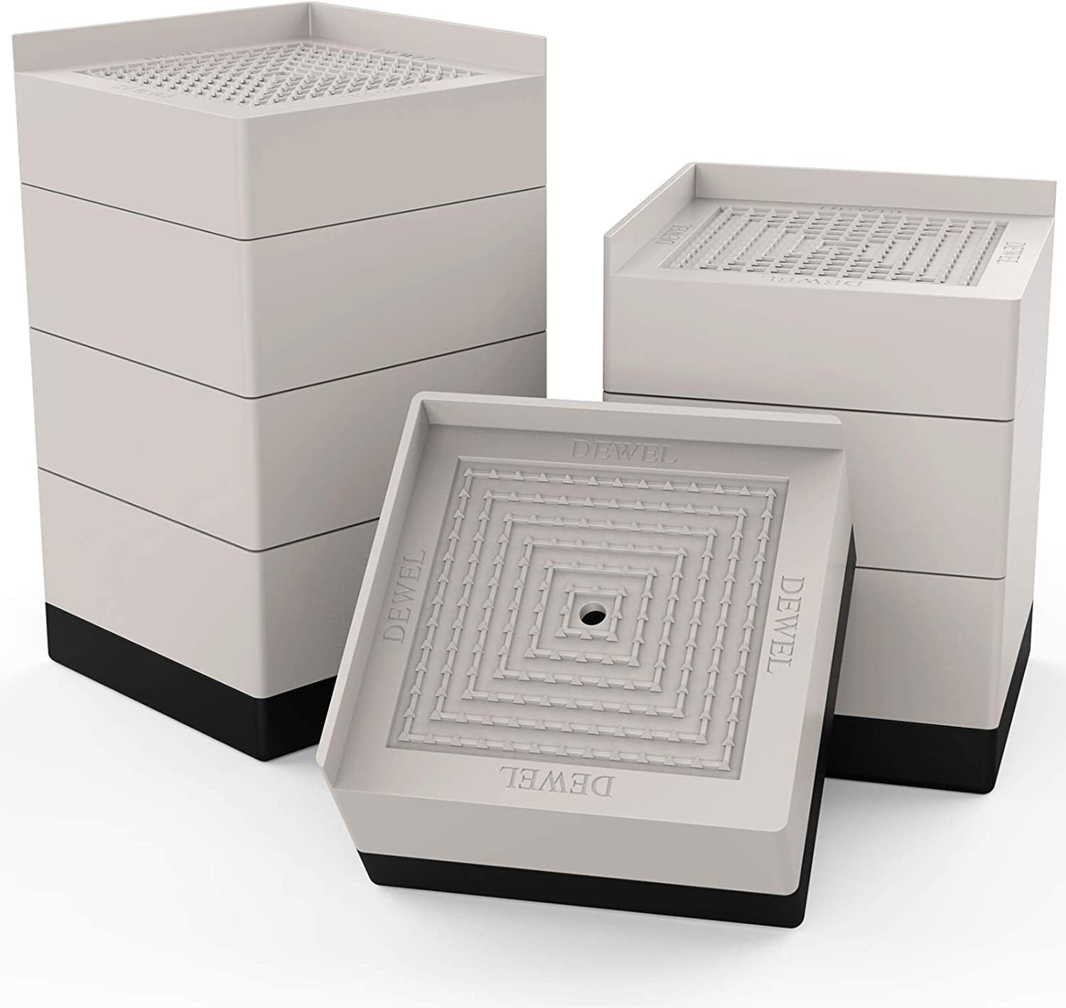 SEISSO Square Bed Risers Heavy Duty Furniture Risers 1.8 or 3.2in Bed