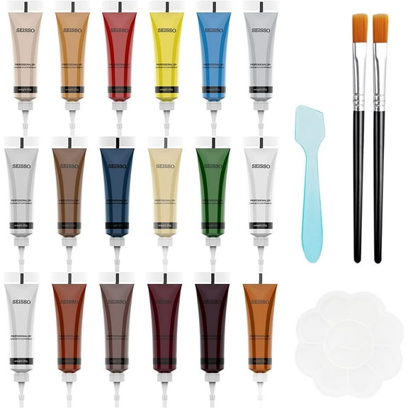 SEISSO Waterproof Leather Repair Kit Cream, 18 colors