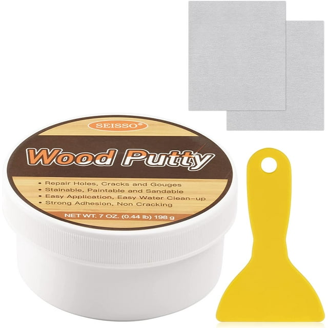 SEISSO Wood Putty, WaterBased Wood Filler Paintable, Stainable