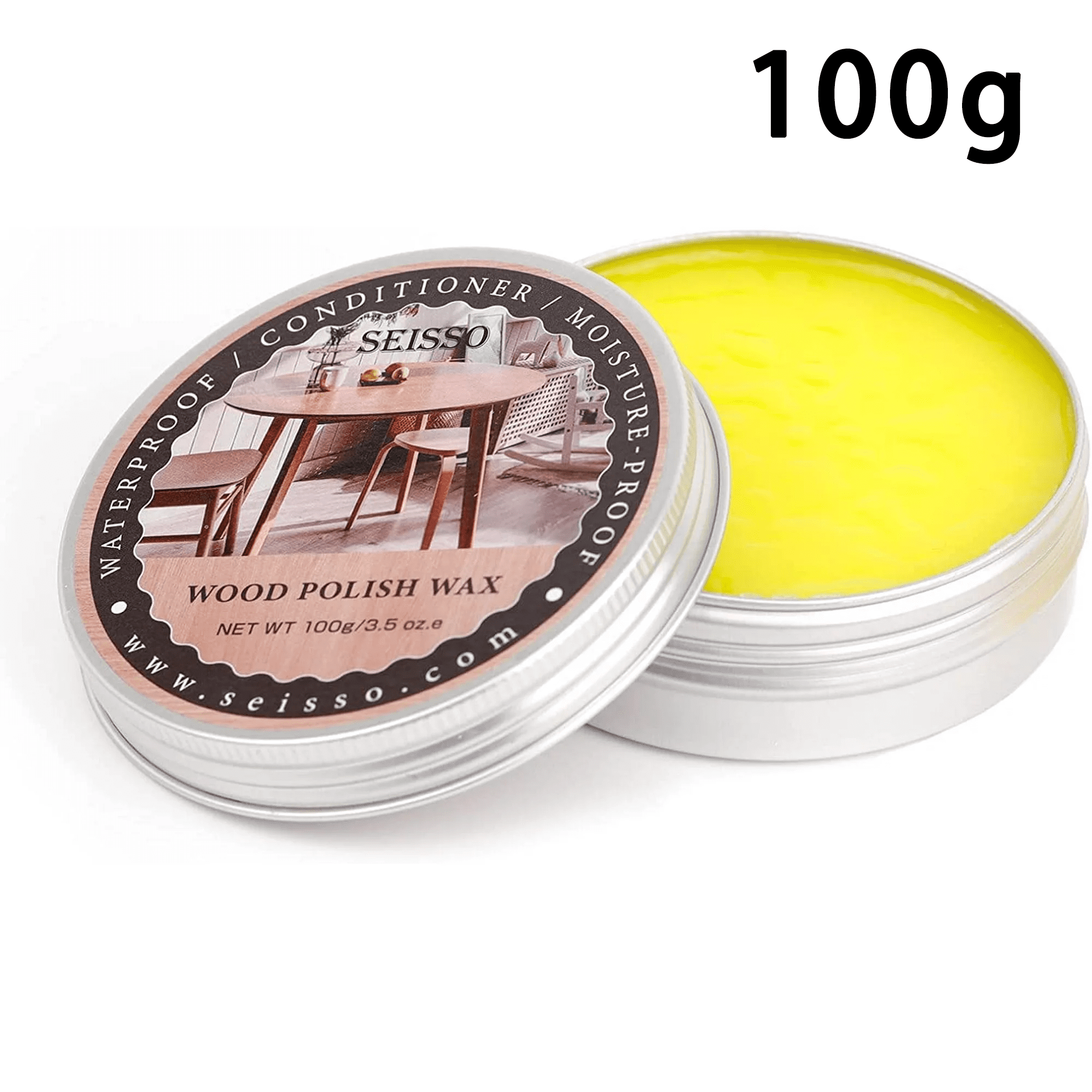 SEISSO Wood Wax,Wood Floor Finish,Wood Restorer,Unscented Beeswax