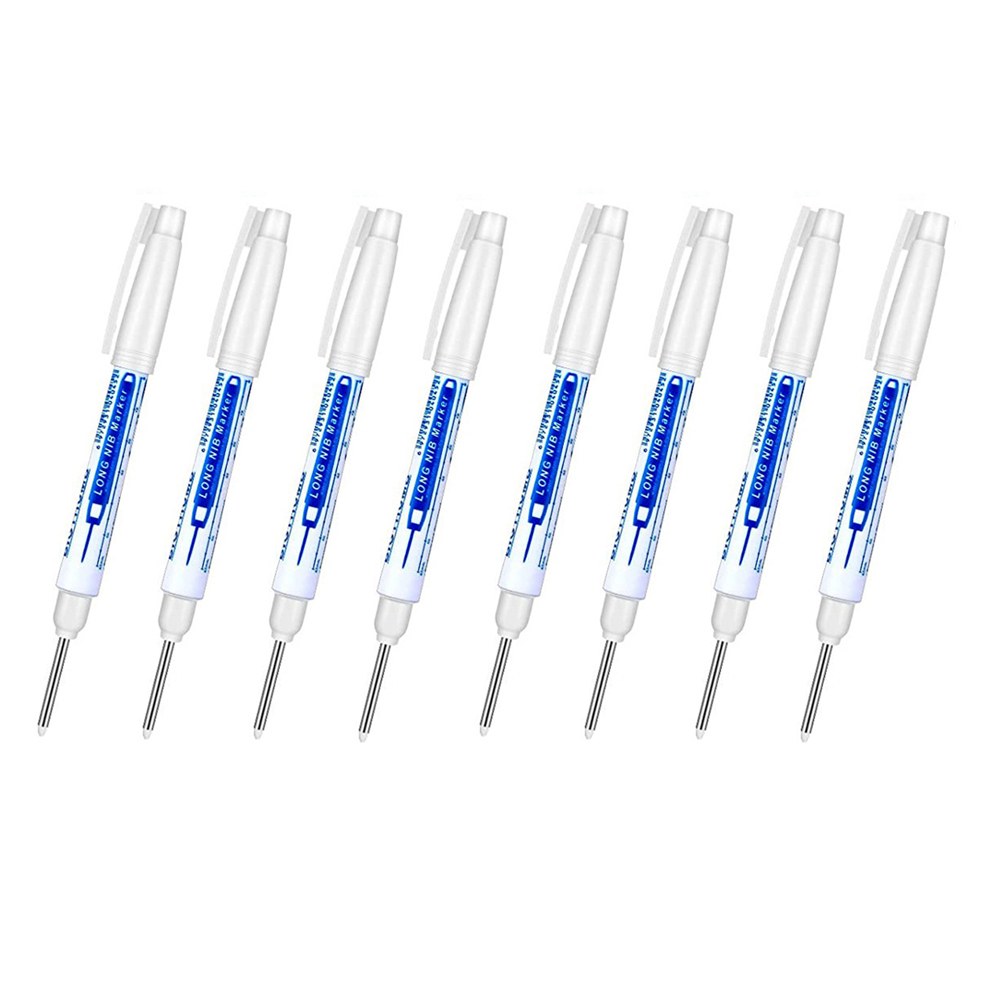 SEIWEI 1/4/8PCS Deep Hole Marker Pen Long Head Marker Pen Carpenter ...