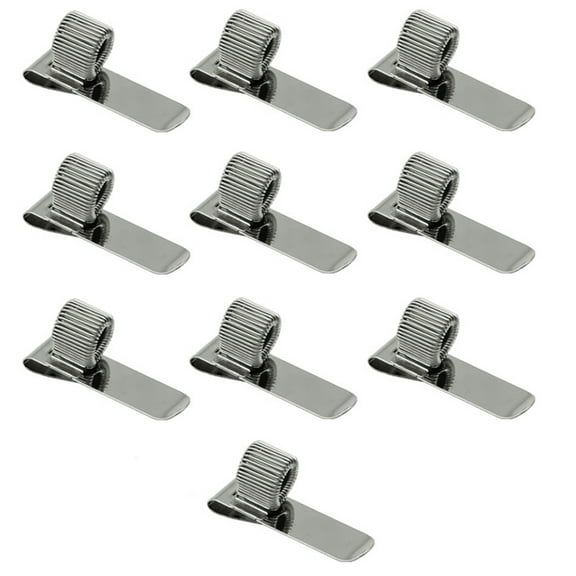 SEIWEI 1/6/10PCS Spring Loop Pencil Organizer Portable Stainless Steel Pen Clamp Pen Holder Clip for Notebook