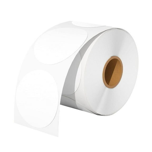 SEIWEI 1 Roll / 500Pcs Self-Adhesive Waterproof Printer Labels Thermal Paper Printer Label Sticker (White)
