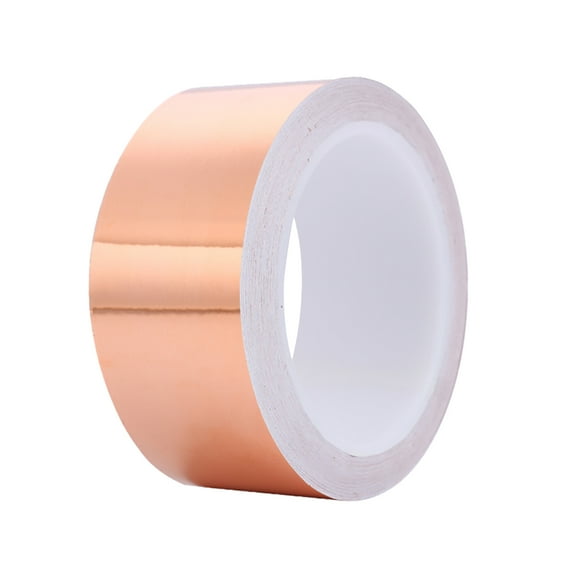 SEIWEI 1 Roll Copper Foil Tape, Adhesive EMI RFI Shielding Tape, High Temp Resistance Tapes for Electrical Grounding, Soldering, Crafts, and Repair