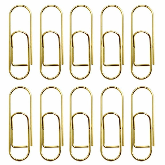 SEIWEI 10PCS Metal Multifunctional Pen Clips Pen Holder Portable Pen Clip for Students Classrooms Offices (Gold)