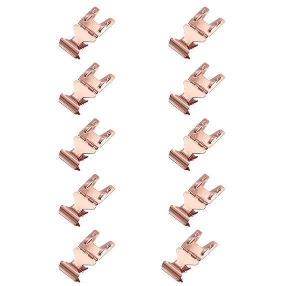 SEIWEI 10PCS Metal POP Clip Sign Stand Holder Bread Store Price Tag Card Holder Advertising Display Clip Holder (Rose Gold)