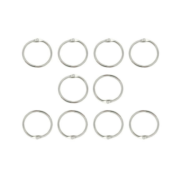 SEIWEI 10Pcs Metal Book Rings Notebook Loose-Leaf Ring for Word Card Albums Office Paper Management (35#)