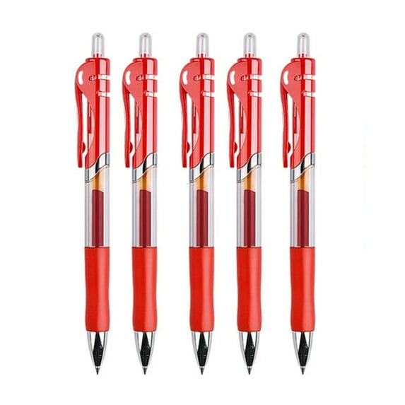 SEIWEI 2/5/10PCS K35 Press Gel Pen Retractable Gel Ink Pens 0.5mm Ballpoint Tip Office Signature Pens Black/Red/Blue