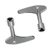 SEIWEI 2PCS Inner Triangle Key Wrench Mini Multi-Purpose Elevator Key Water Meter Valve Key Silver
