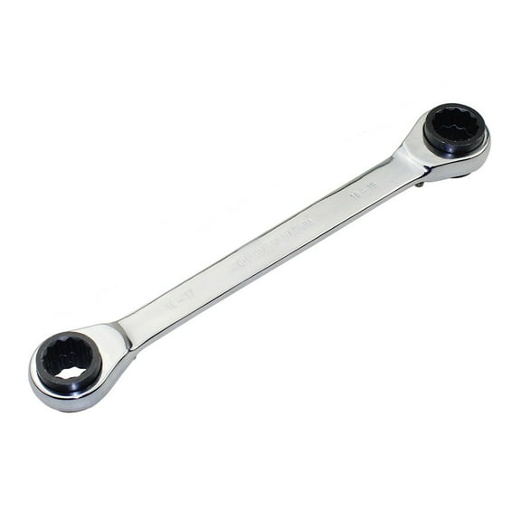 SEIWEI 4 in 1 Ratchet Spanners Double-Ended Ratcheting Wrench Twist Handle Hand Tool 12/13/14/15mm Silver