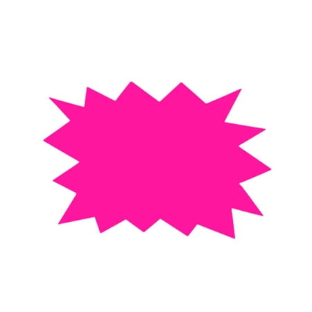 SEIWEI 50PCS Retail Sale Price Fluorescent Signs Price Display Tags Store Sale Price Labels (Rose)