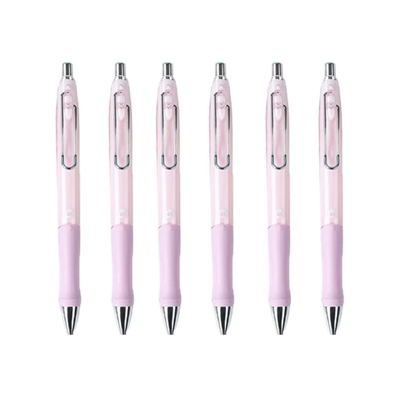 SEIWEI 6PCS Mechanical Pencils Plastic Drafting Pencil Refillable Pens 0.5mm/0.02in Refill for Writing (Pink)