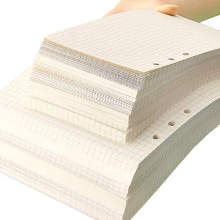 SEIWEI 80Pcs A5/A6 Refill Paper Thick Refillable Paper 6 Ring Binder Loose-Leaf Design