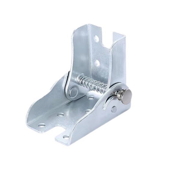 SEIWEI 90 Degree Table Legs Self-Locking Hinge, Foldable Furniture Hinges Concealed Hinges for Tables, Worktops, Beds (Silver, 1pcs)