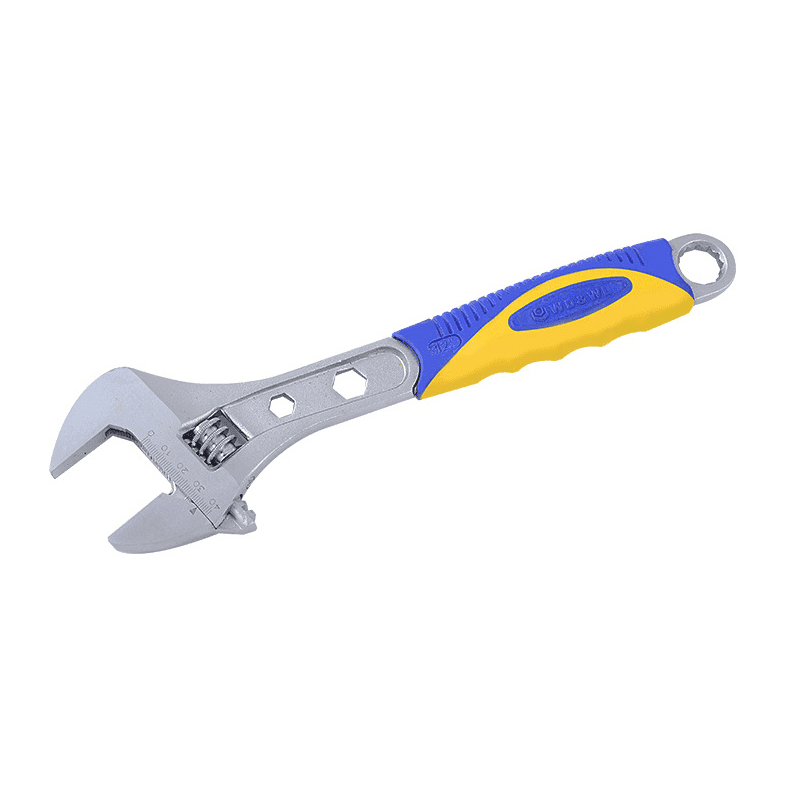 SEIWEI Adjustable Wrench Large Open End Wrench for Plumbing Automotive Maintenance Repair Size 6" (150mm) Jaw Width 24mm