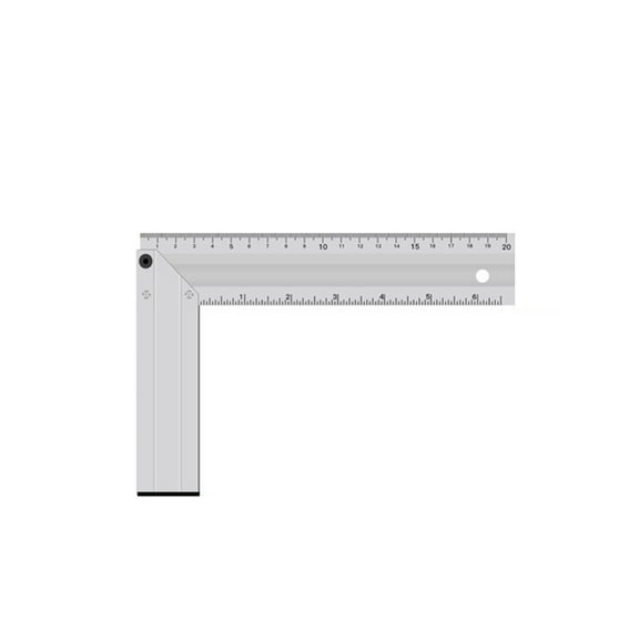 SEIWEI Aluminum Alloy Square Woodworking Ruler L-Squared Framing Tool 90 Degree Angle Precision Measuring Tool (20cm/7in)