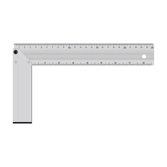 SEIWEI Aluminum Alloy Square Woodworking Ruler L-Squared Framing Tool 90 Degree Angle Precision Measuring Tool (25cm/9in)