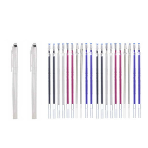 SEIWEI Leather Marking Pen Mercury Pen Set Colorful Refills and Pen 2pcs Pen Shell with 20pcs Refills (Mixed Color)