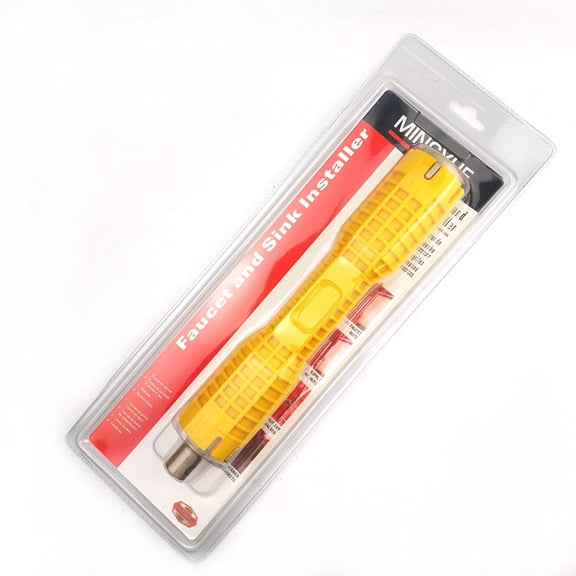 SEIWEI Multi-Function Water Pipe Wrench Faucet Socket Wrench Water Pipe Spanner Hand Tool Yellow