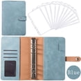 thumbnail image 1 of SEIWEI PU A6 Binder Notebook with 12Pcs Transparent Zipper Bags Hardware Binder Notebook, 1 of 8