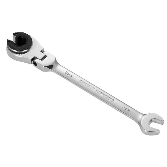 SEIWEI Ratchet Open End Flare Nut Wrench 10mm Double Open-End Spanner Kit Chrome Vanadium Steel Silver