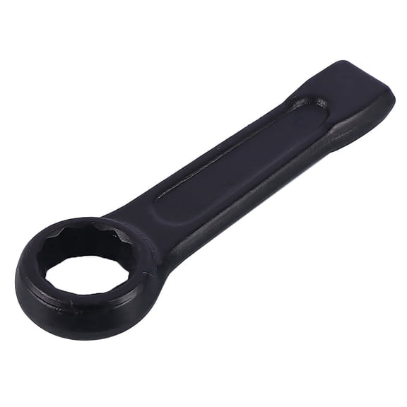 SEIWEI Single Head Wrench Metric Slogging Ring Spanner for Repairs Machinery Maintenance Work Black (24MM)