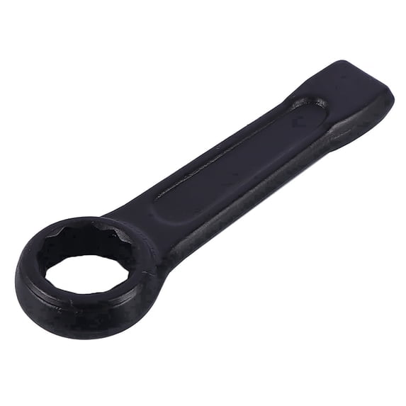 SEIWEI Single Head Wrench Metric Slogging Ring Spanner for Repairs Machinery Maintenance Work Black (46MM)