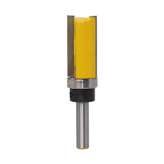 SEIWEI Template Pattern Trim Router Bit 8mm Shank Woodworking Milling Tool Yellow (1pcs, 8*3/4*38mm x1)