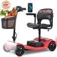 thumbnail image 1 of SEIZEEN 4 Wheels Mobility Scooter, Motorized Scooter for Adults Up to 330LBS, Electric Mobility Scooter with Baskets, Compact Mobile for Seniors, Red, 1 of 11
