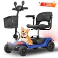 thumbnail image 1 of SEIZEEN Mobility Scooter for Seniors Adults, Heavy-Duty Foldable Electric Powered Scooter, 360° Swivel Adjustable Seat, 330 lb Capacity, 12.5 Miles Range, LED Headlight, Blue, 1 of 7