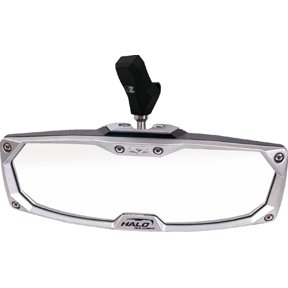 SEIZMIK 56-18033 Mirror - Halo R - Rear View - Rectangle - Black w/Silver Bezel - Each - CF Moto