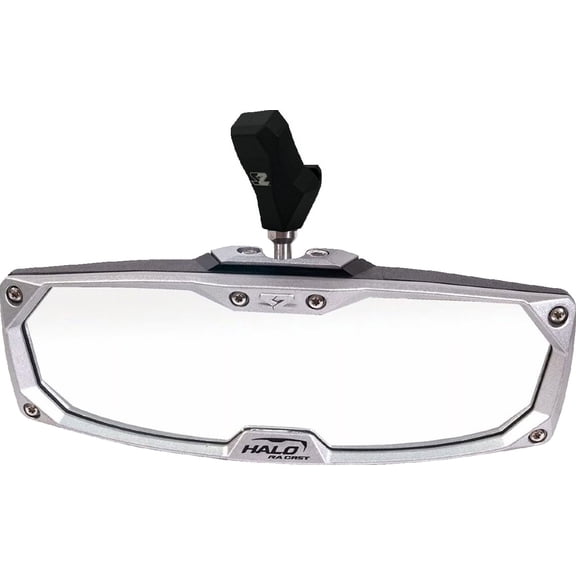 SEIZMIK 56-18033 Mirror - Halo R - Rear View - Rectangle - Black w/Silver Bezel - Each - CF Moto