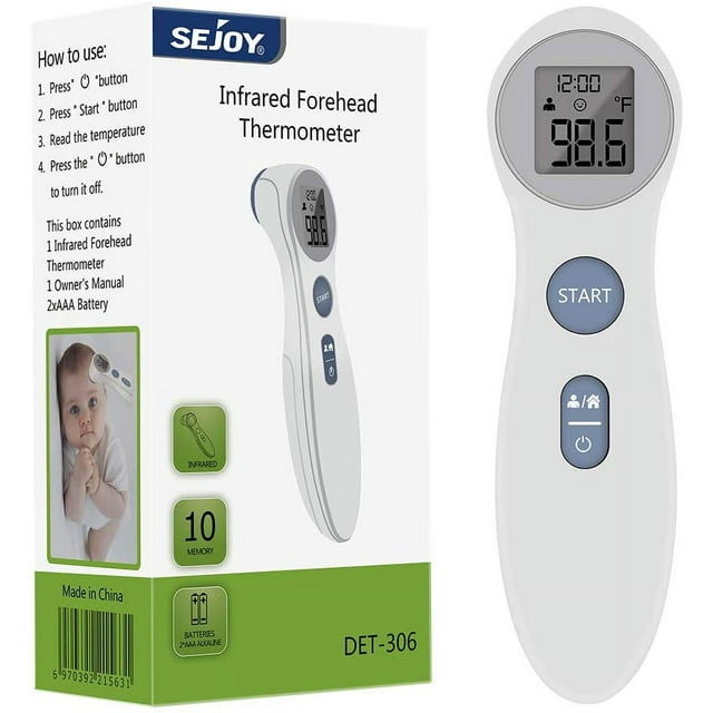 SEJAY Thermometer LCD Laser Temperature Gun Non-contact Digital IR Temp Meter