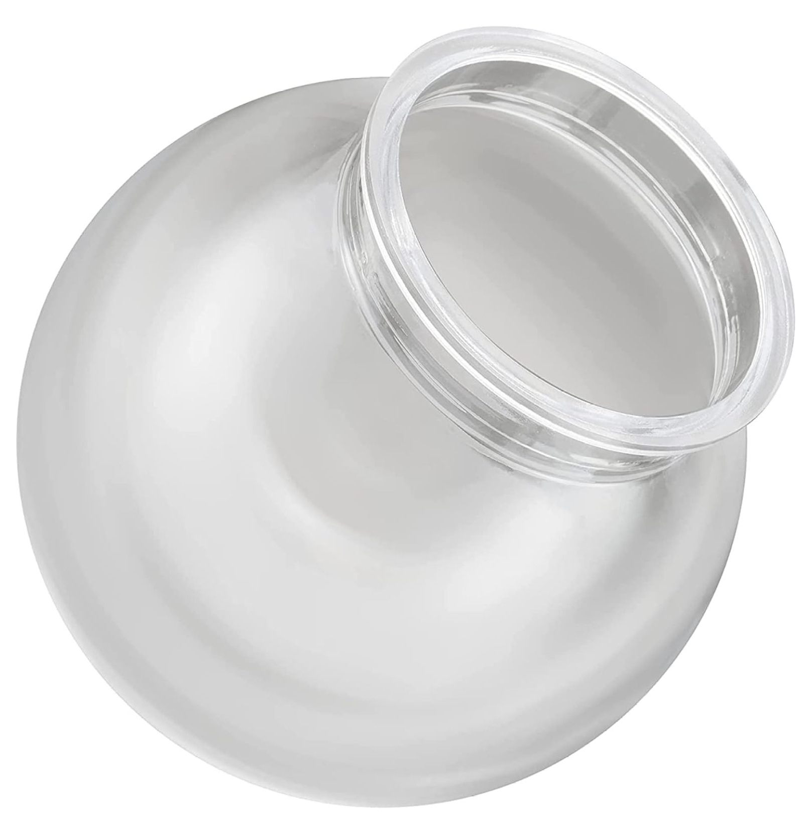 SEJCMYX 6" Clear Lamp Post Globe Smooth Textured with 3.14" Fitter