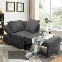 ijuicy Foldable Sofa Bed Convertible Folding Sleeper Couch Bed 2 in 1 Design Fold Out Chair Bed with Adjustable Backrest Memory Foam Sleeper Chair Bed for Living Room Office Dark Gray Walmart