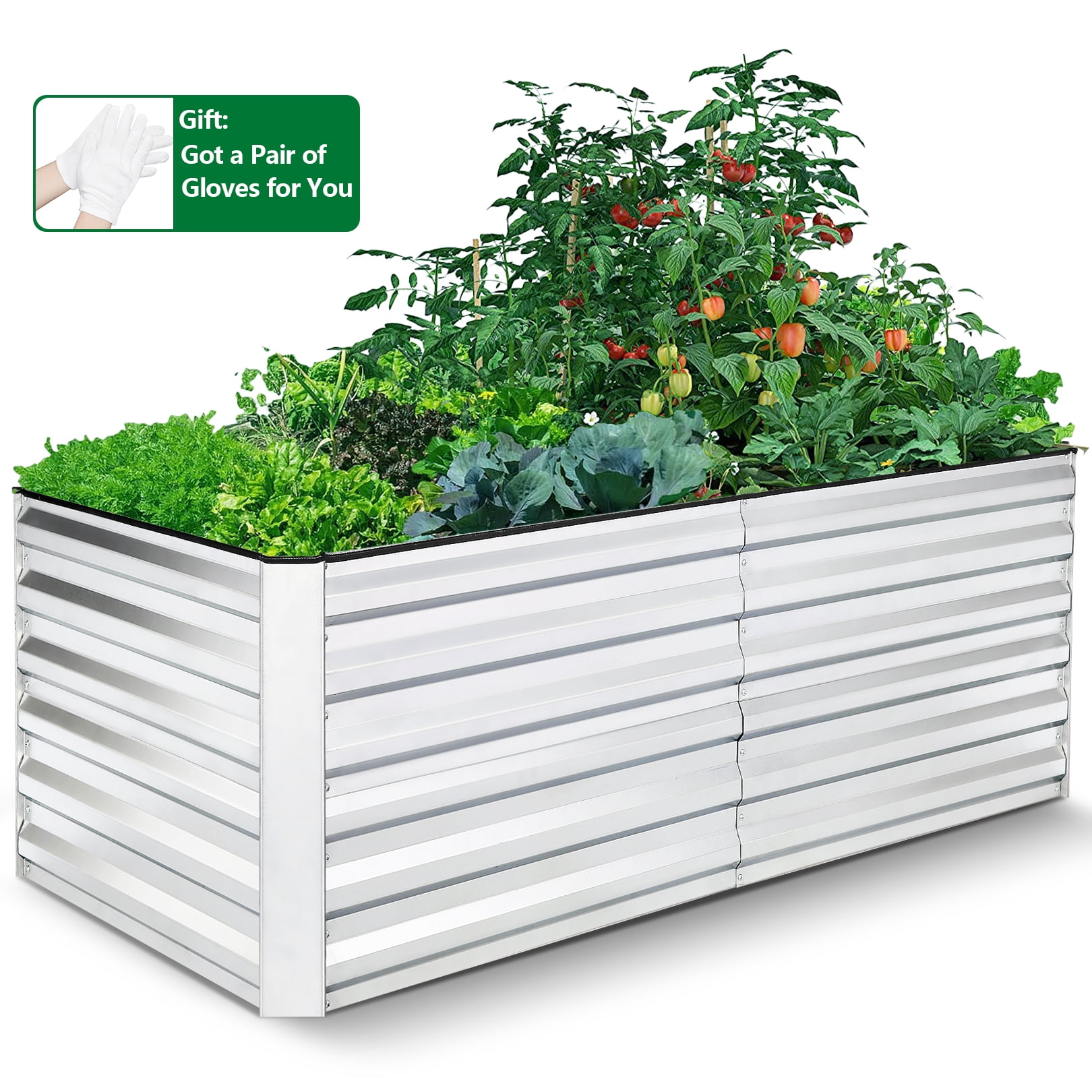 Best Choice Products 6x3x2ft Outdoor Metal Raised Garden Bed, Planter