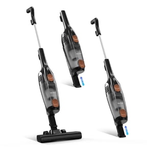 Sejoy 2-in-1 Corded Stick Vacuum Cleaner with Dust Cup for Carpet, Hardwood Floors, Low Pile, Stairs - Black