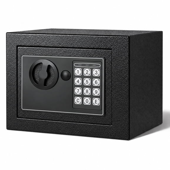SEKAM 0.22 Cu Ft Digital Safe Box with Smart Sensor Light & Keypad, Black